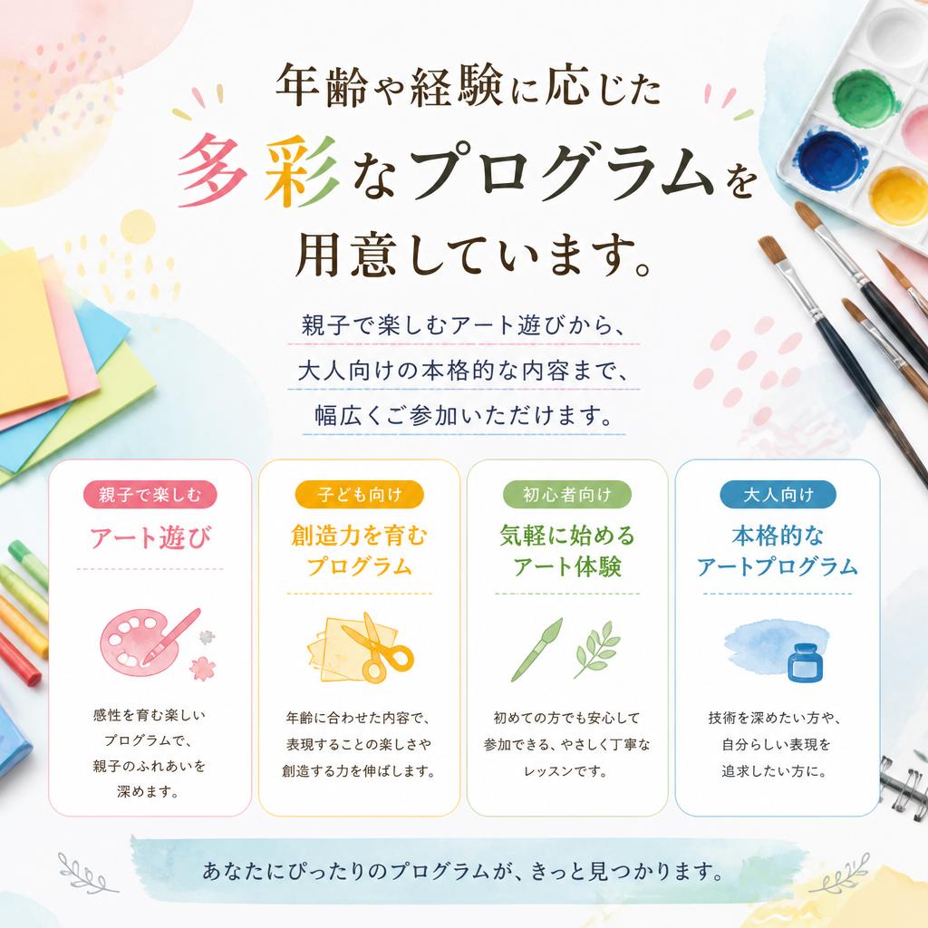子供から大人まで楽しめるプログラム