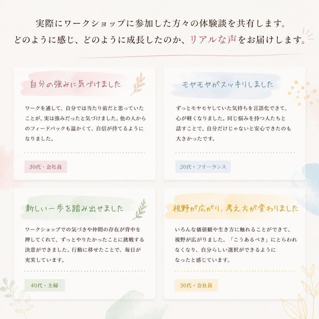 4. 体験者の声
